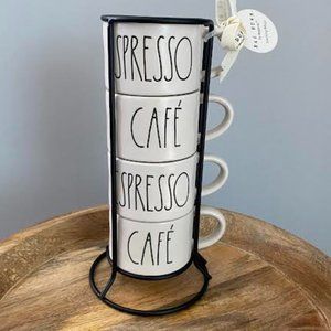 Rae Dunn stacking espresso mug set